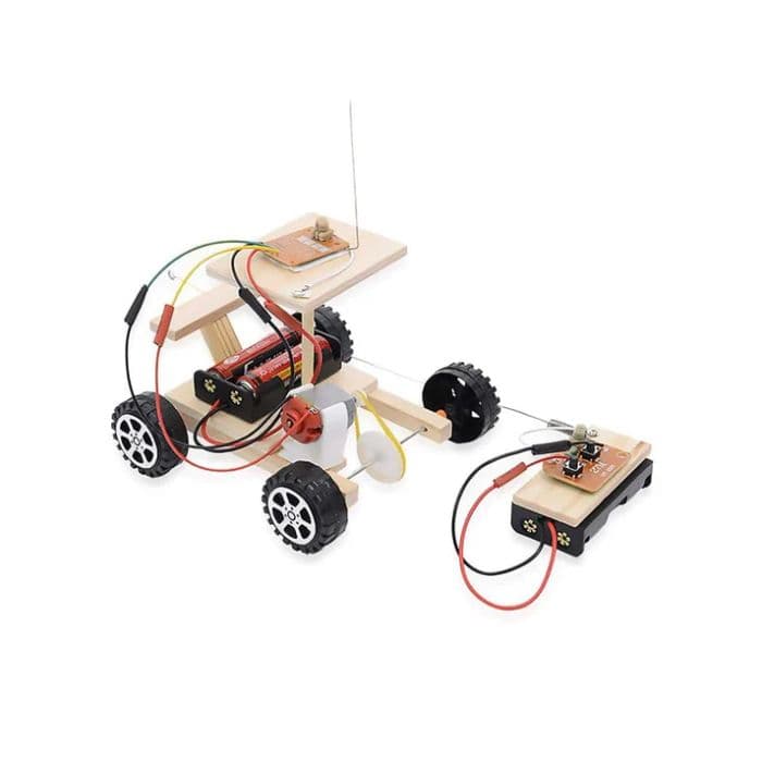 Wooden Wireless Remote Control DIY car Kit for Kids - View 2