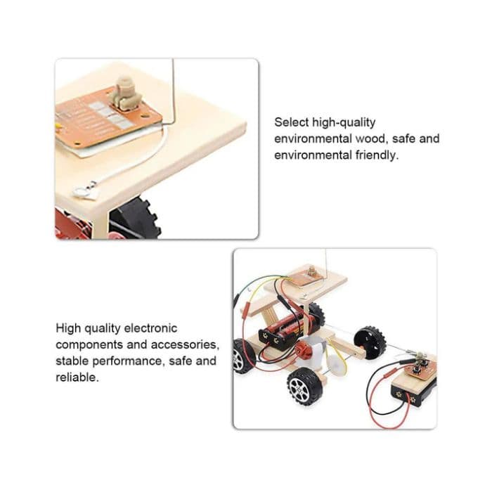 Wooden Wireless Remote Control DIY car Kit for Kids - View 3