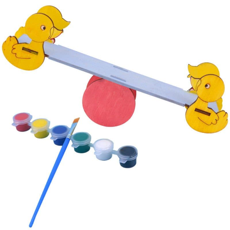 Pludo STEM Kit Mini Balancer – DIY Educational Toy for Kids 3–8 | Preschool–2 Wooden Seesaw Balance Model - View 1