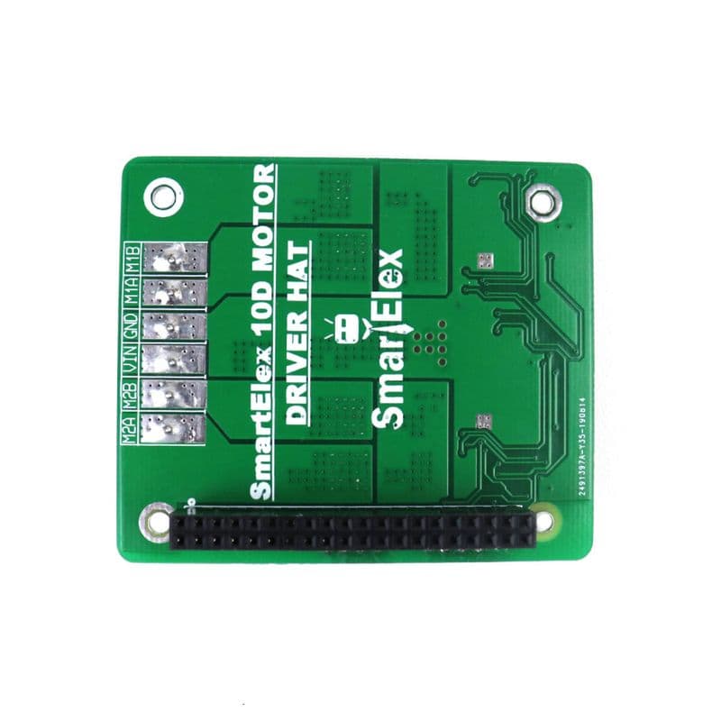 SmartElex 10D DC Motor Driver HAT for Raspberry Pi | PWM Driver HAT with PWM Speed Control - View 3