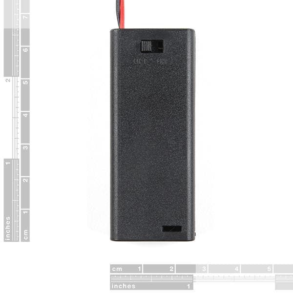 2 x AAA Battery Holder with cover and On/Off Switch - View 1