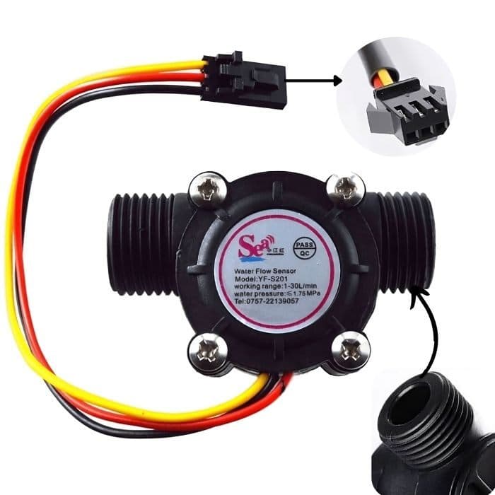 1/2 Inch Water Flow Sensor - YF-S201 - View 2