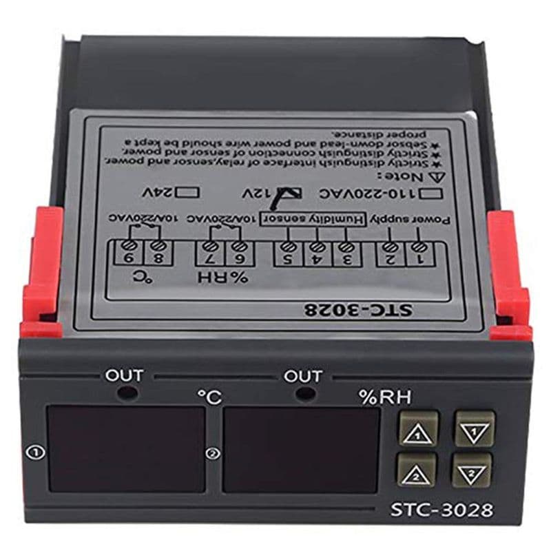 12V STC-3028 Dual Digital Thermostat Temperature Humidity Control - View 3