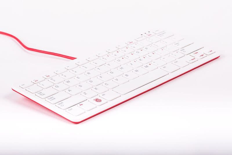 Official Raspberry Pi Keyboard and Hub- Red & White - View 1