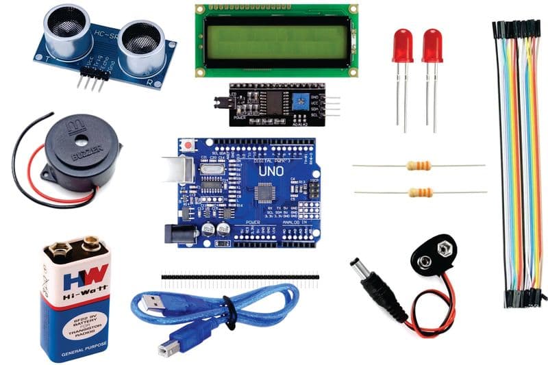 Ultrasonic distance detection project kit - View 1