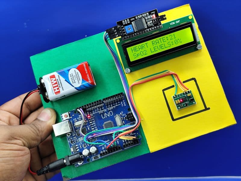 Arduino heart rate monitor MAX30102 project kit - View 3