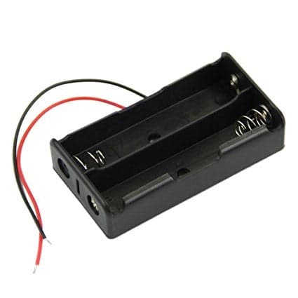 18650 Battery Holder Case - Black Plastic 2 Cell Box - View 3