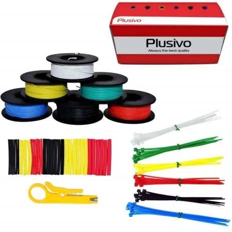 Plusivo 30AWG Hook up Wire Kit - 6 Colors x 66 Ft each - Electrical Panel Hook Up - View 2