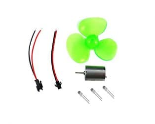 100 mm Big Four-Leaf Micro Wind Generator DC Motor with Propeller and LED - View 1