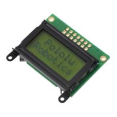 Pololu 356 8×2 Character LCD - Black Bezel - Parallel Interface - View 1