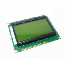 128x64 Graphic LCD Module (Green) - View 1