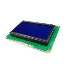 128x64 Graphic LCD Module (Blue) - View 1