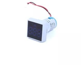 Blue 0-100A 22mm AD16- 22FSA Square Cover LED Ammeter Indicator Light with Transformer - View 1