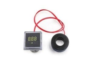 White 0-100A 22mm AD16- 22FSA Square Cover LED Ammeter Indicator Light with Transformer - View 1