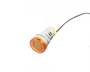 Yellow 0-100A 22mm AD16-22DSA Round LED Ammeter Indicator Light with Transformer - View 1