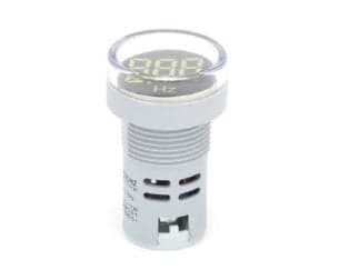 White 20-75Hz 22mm AD16- 22DSHZ Round LED Hertz Meter Indicator - View 1