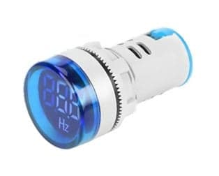 Blue 20-75Hz 22mm AD16- 22DSHZ Round LED Hertz Meter Indicator - View 1