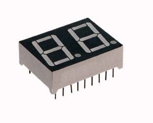 0.56 inch Red 2 Digit 7 Segment LED Display CC 18pin-2Pcs. - View 1