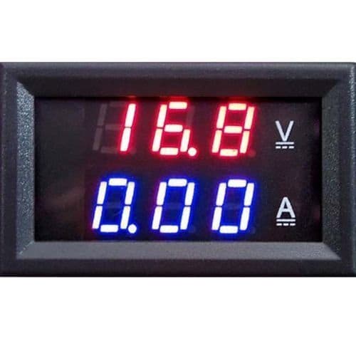 Digital Voltmeter (0-100V) and Ammeter (10A) Dual LED Voltage Current Measurement Module - View 1