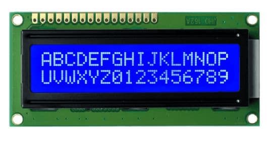 Original JHD 16x2 Character LCD Display- Blue - View 1