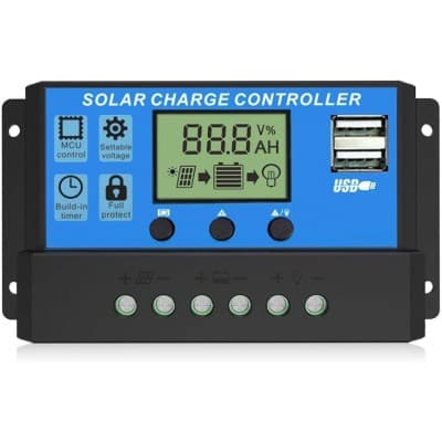 30A Intelligent LCD Solar Controller with USB Output Port - View 1
