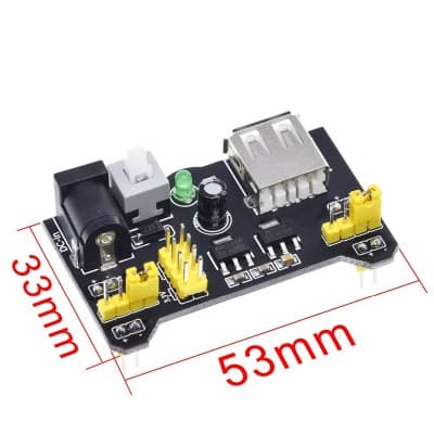 3.3V/5V MB102 Breadboard Power Supply Module - View 1