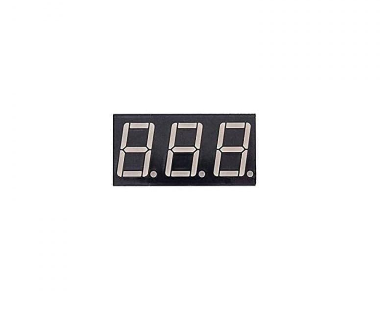 1.4 cm (0.56 “) 3 Digit 7 Segment Red LED Display CC 12pin - View 3
