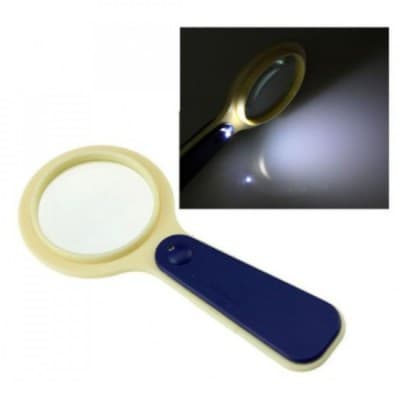 LED Illuminating 5X Magnification Craft Hand Held Magnifying Lens - View 1