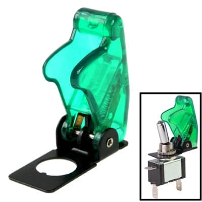 Toggle Switch Safety Cap - Transparent Green - View 1