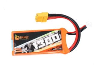 Orange 7.4V 1300mAh 25C 2S Lithium Polymer Battery Pack - View 1
