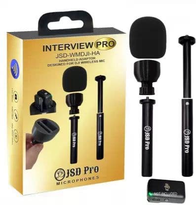 JSD PRO - JSD-WMDJI-HA - Interview Pro - Foldable - Handheld Adaptor for D.J.I. Wireless Microphone - View 1