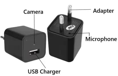 Garundropsy 6 1080p HD Hidden Camera | USB Charger Type | Maximum 64GB+128gb SD Support Sports and Action Camera (Black, 1080 MP) - View 2