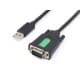Industrial USB To RS232 Serial Adapter Cable, USB Type A To DB9 Male Port, Original FT232RL Chip, Cable Length 1.5m - View 1