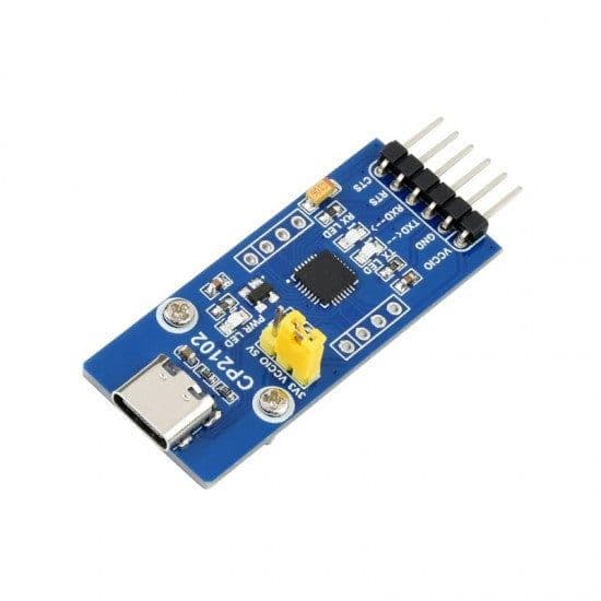 CP2102 USB UART Board (Type C), USB To UART (TTL) Communication Module, USB-C Connector - View 1