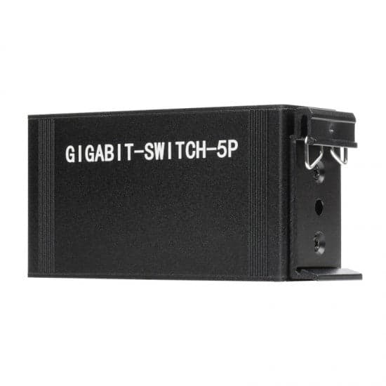 Industrial 5P Gigabit Ethernet Switch, Full-Duplex 10/100/1000M, DIN Rail Mount (With Power Supply) - View 2