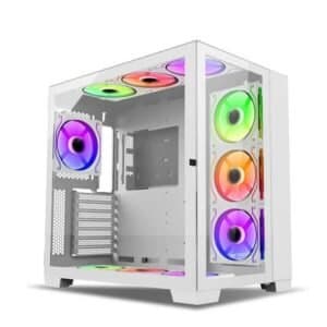 Ant Esports Crystal XL ARGB (ATX) White Mid Tower Gaming Cabinet - View 1