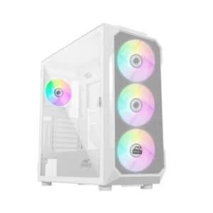 Ant Esports ICE-410TG ARGB White (E-ATX) Mid Tower Cabinet - View 1
