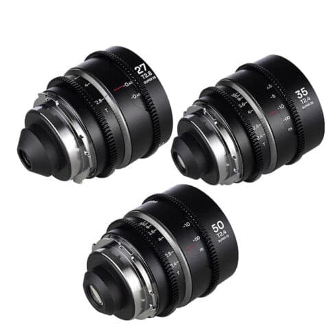 Laowa Nanomorph S35 Prime 3-Lens Bundle (27mm, 35mm, 50mm) (Silver) - View 3