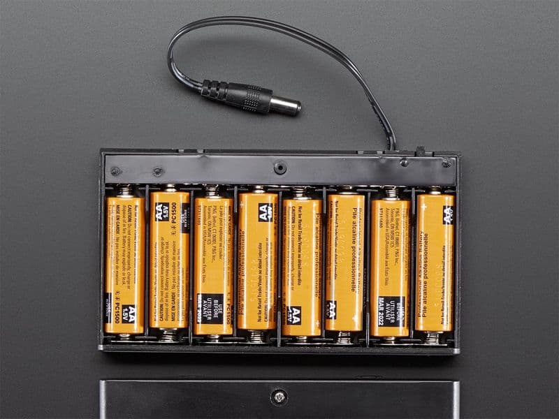 8 x AA Battery Holder Box with Switch and 2.1mm Plug - View 2