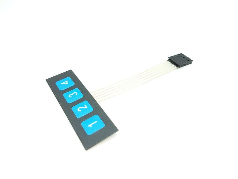 1x4 Key Matrix Membrane Keypad - View 2