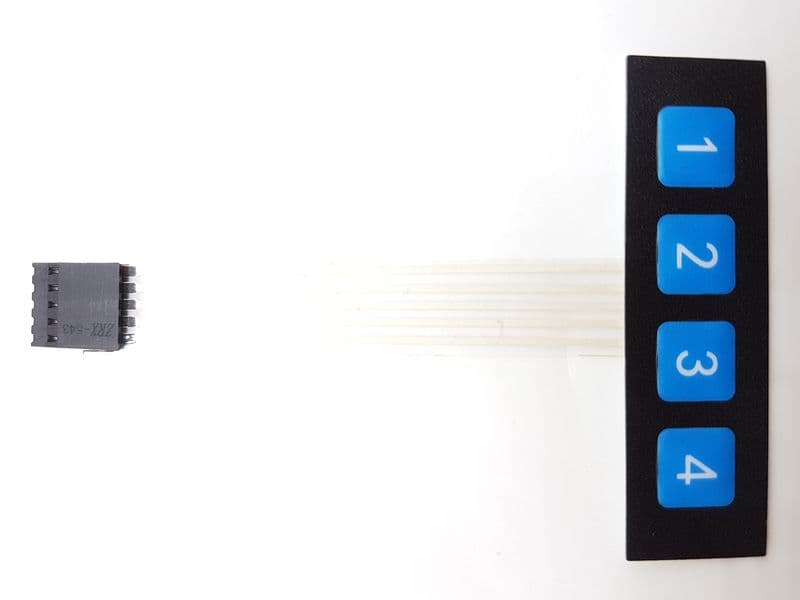 1x4 Key Matrix Membrane Keypad - View 3