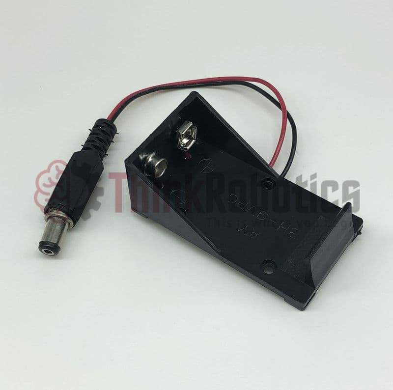 9V Battery Holder with 2.1 x 5.5mm Plug - View 1