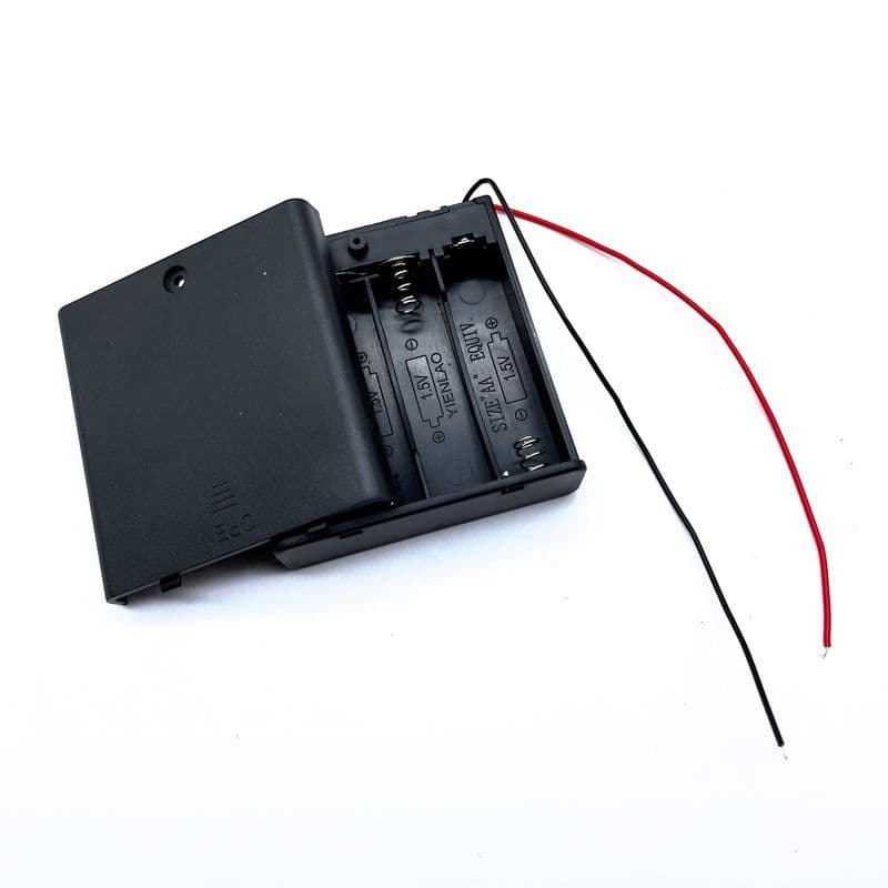 AA Battery Holder with optional 5.5mm Plug and Switch - View 3