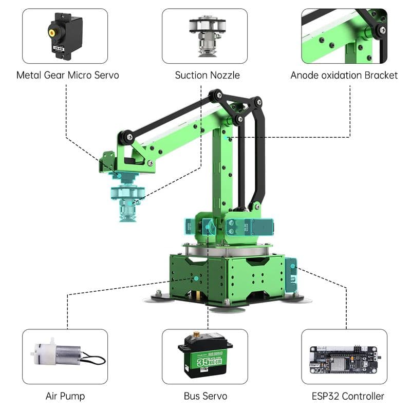 MaxArm Open Source Robot Arm Powered by ESP32 - View 2