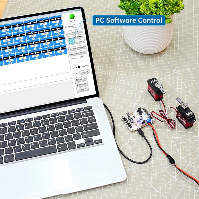 LSC-24: Hiwonder 24 Channel Digital Servo Controller with 16M Memory/Arduino Compatible - View 3