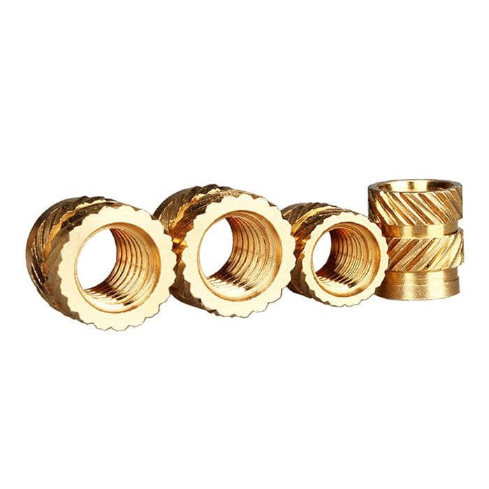 Brass Heat-Set Knurled Inserts for Plastic (Pack of 10) - View 1