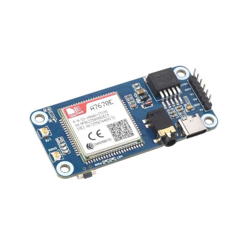 A7670E Cat-1 GNSS HAT - View 1