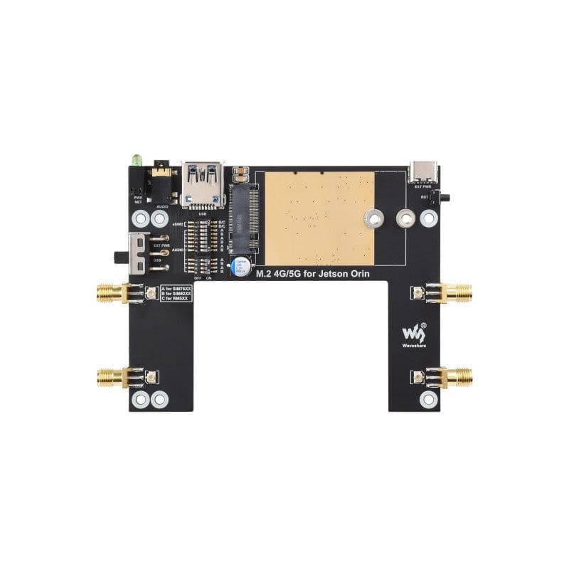 4G Module Expansion Board Designed For Jetson Orin, Includes SIM7600G-H-M.2 4G Module - View 2