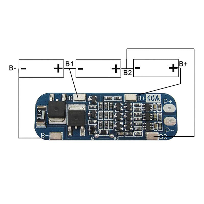 BMS 3S 10A 12V 18650 Lithium Battery Charger Protection Module - View 2