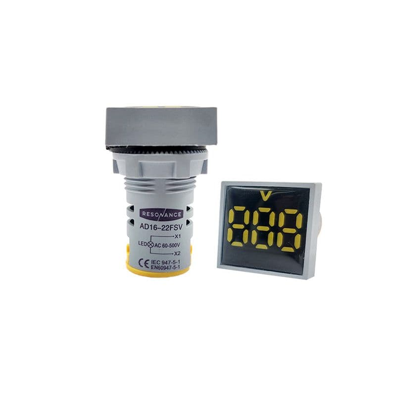Panel Mount Square AC Digital Led Voltmeter AC 60-500V - View 2